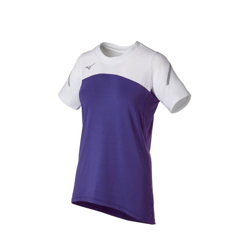 Jerseys Mizuno Techno VII Short Sleeve Mujer Moradas/Blancas España UYMQ-78642